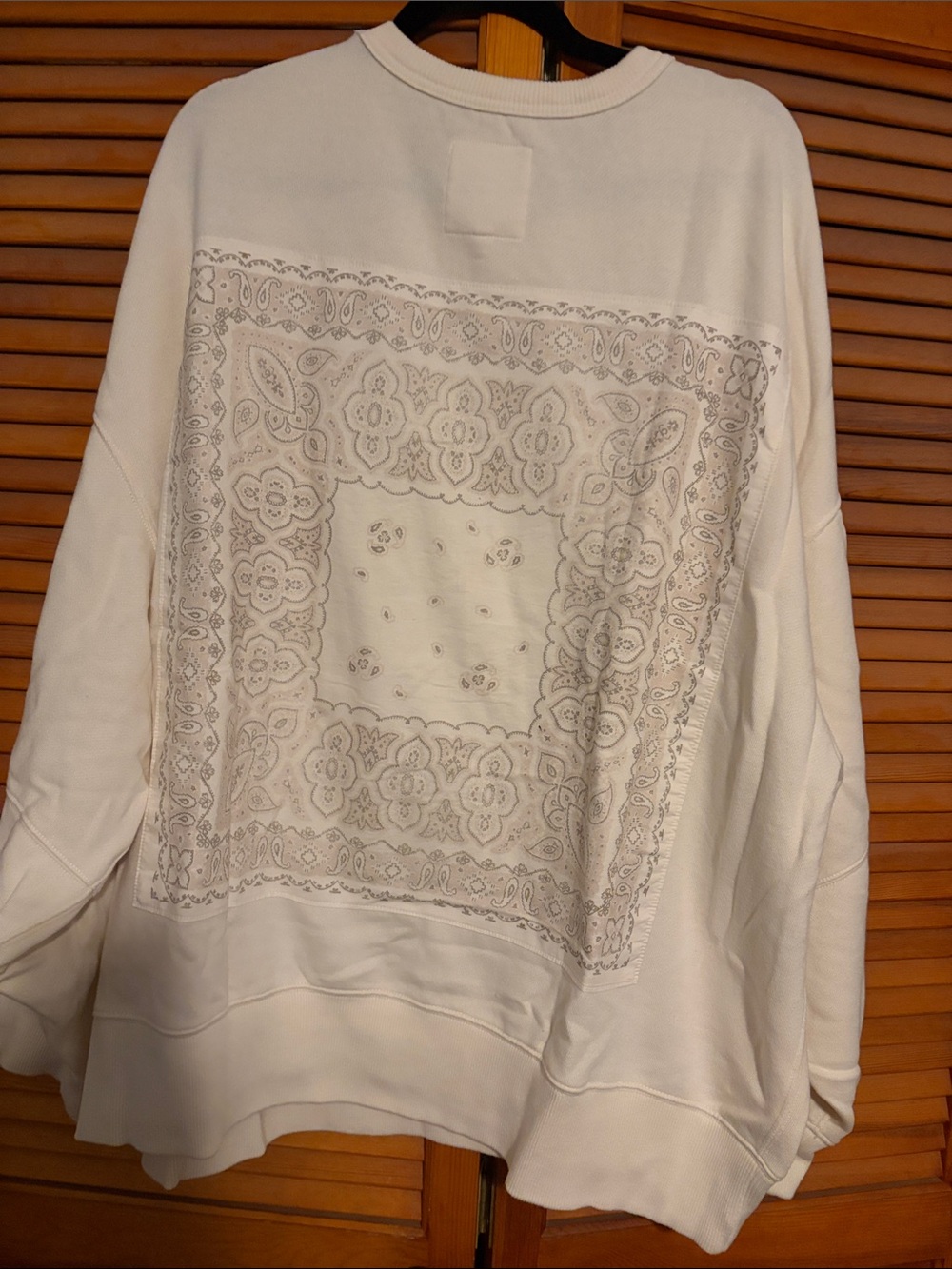 aerie Cream Bandana-Print Crewneck Sweatshirt